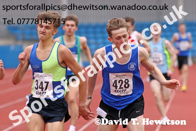 Mens  under-20s 800 metres, Northern Senior and Under-20s Track and Field Champs., Manchester. Photo: David T. Hewitson/Sports for All Pics